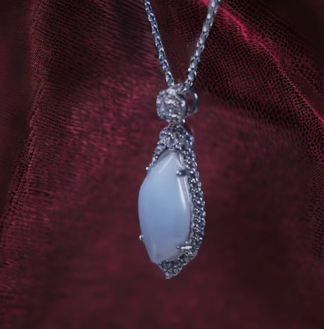 紫罗兰翡翠随形项链 925纯银 | 天然缅甸玉A货翡翠 | 送礼 - 项链 - 玉石 紫色