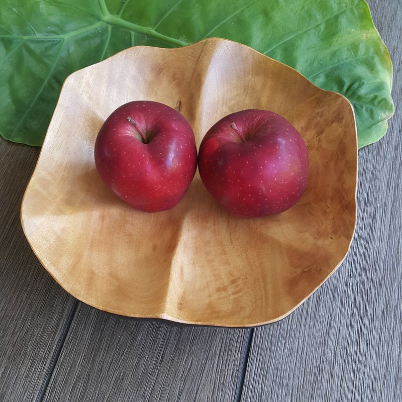 Mango Wood Lotus Serving Tray , Long 9 inches - 托盘/砧板 - 木头 咖啡色
