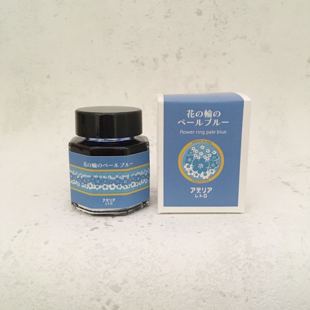 【Adelia Retro】钢笔墨水 花之轮 淡蓝色 - 墨水 - 颜料 蓝色