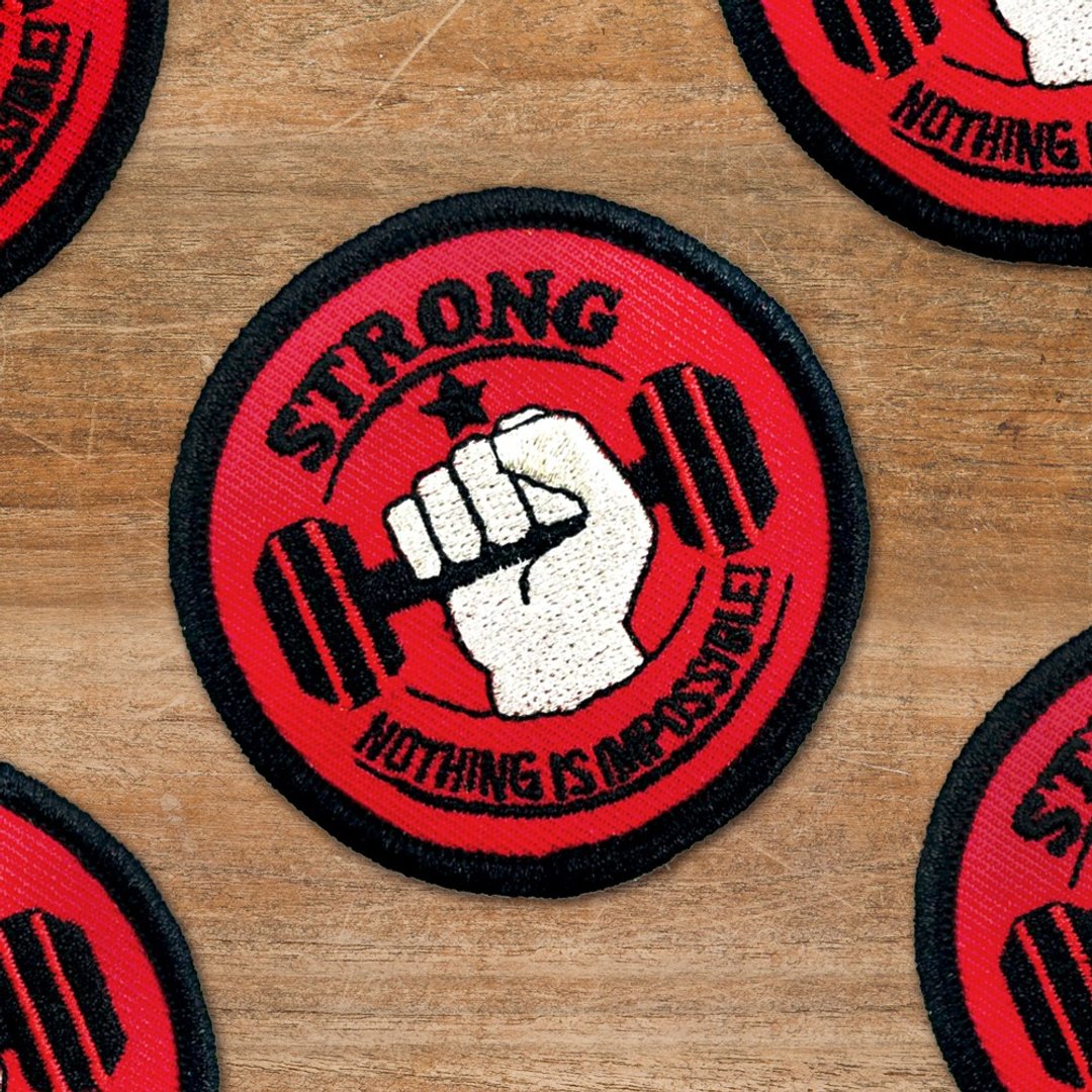 【刺绣布贴】STRONG 健身魂 - 编织/刺绣/羊毛毡/裁缝 - 绣线 