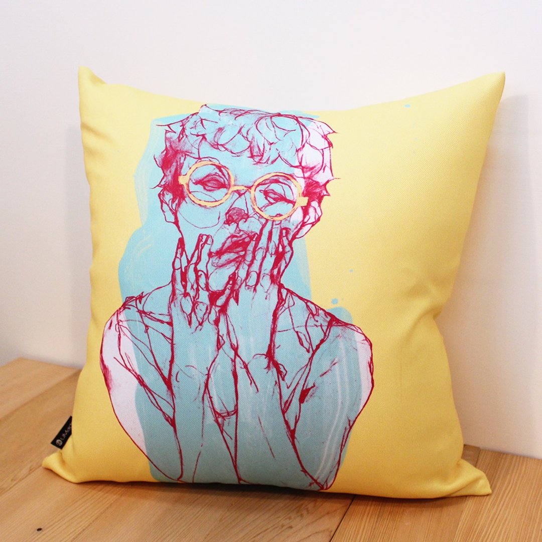 THE MOOD─绝望 - 家饰 抱枕 Throw Pillows 居家布置 摆设 礼物 - 枕头/抱枕 - 聚酯纤维 黄色