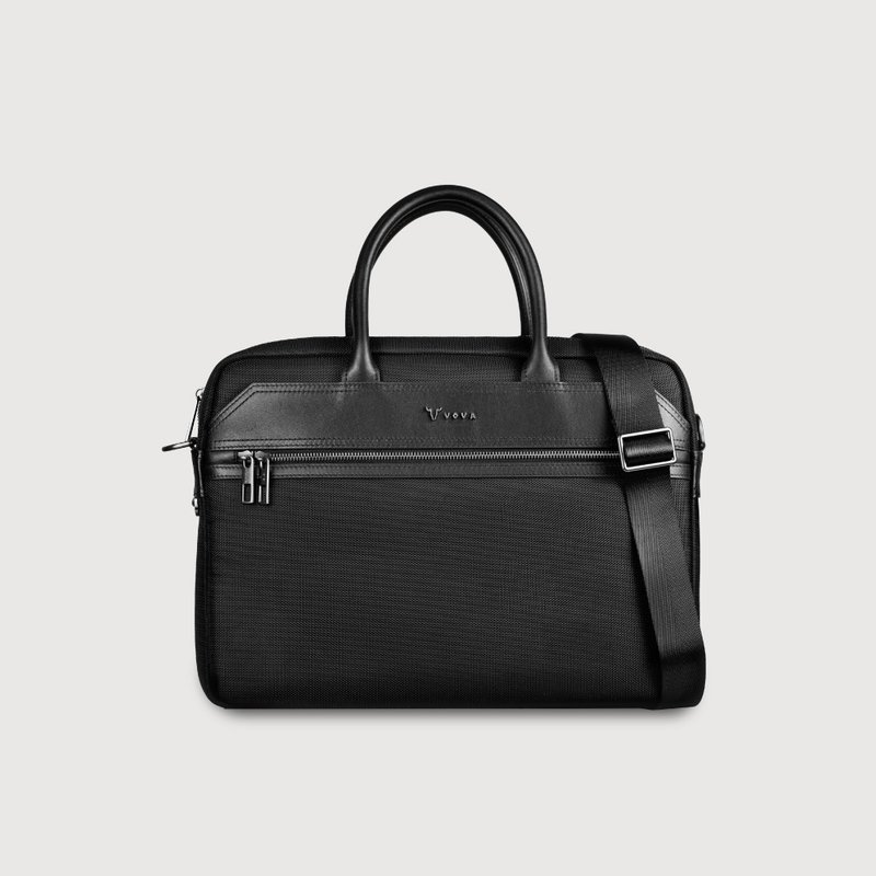 【免费升级送礼包装】艾克瑟尔 双层公文包-黑色/VA138M015BK - 手提包/手提袋 - 尼龙 黑色