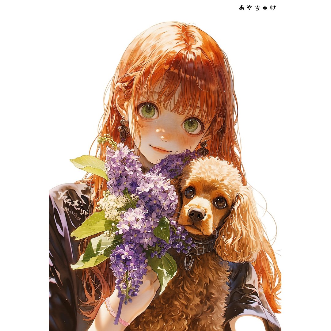 【4 月新品 3】07-120-0182 人物贴纸 春日少女与动物 - 贴纸 - 纸 