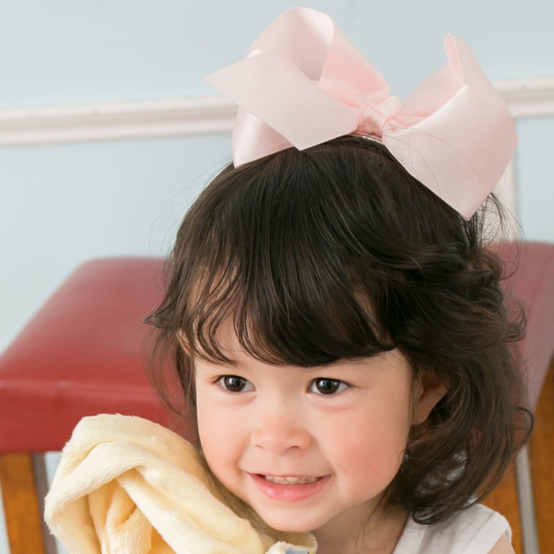 Cutie Bella 梦幻大蝴蝶结发夹 全包布手工发饰 Bow-Pinky - 发饰 - 聚酯纤维 粉红色