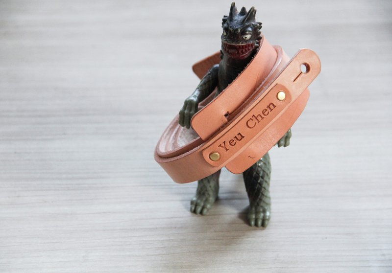 专属订单 - 可刻字手工牛皮吉他背带 - 其他 - 真皮 橘色