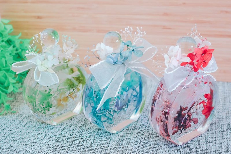 【定制】永生花浮游花-浪漫款(可含小夜灯) - 干燥花/捧花 - 植物．花 多色