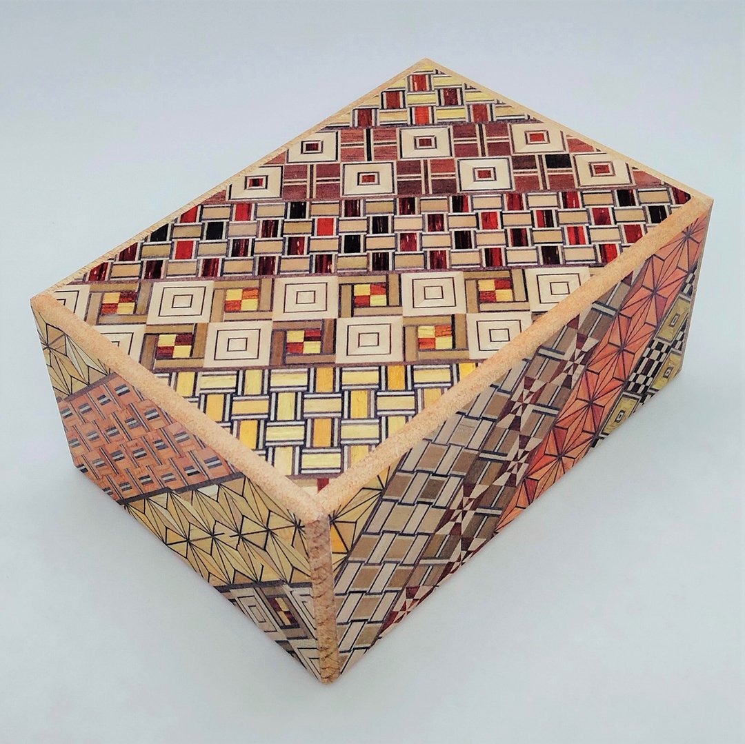 4 sun 18 steps Japanese puzzle box Himitsu-bako Hakone Yosegi-zaiku Japan - 其他 - 木头 