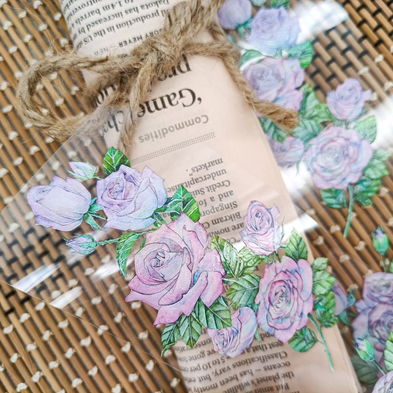 紫色玫瑰 / 裝飾膠帶 - 纸胶带 - 塑料 多色
