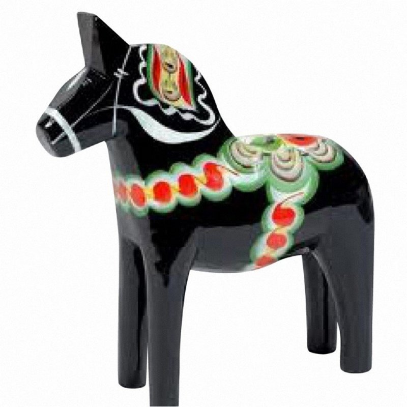 达拉木马 木制小马 木马 木马摆饰-黑色3cm~15cm - 摆饰 - 木头 黑色