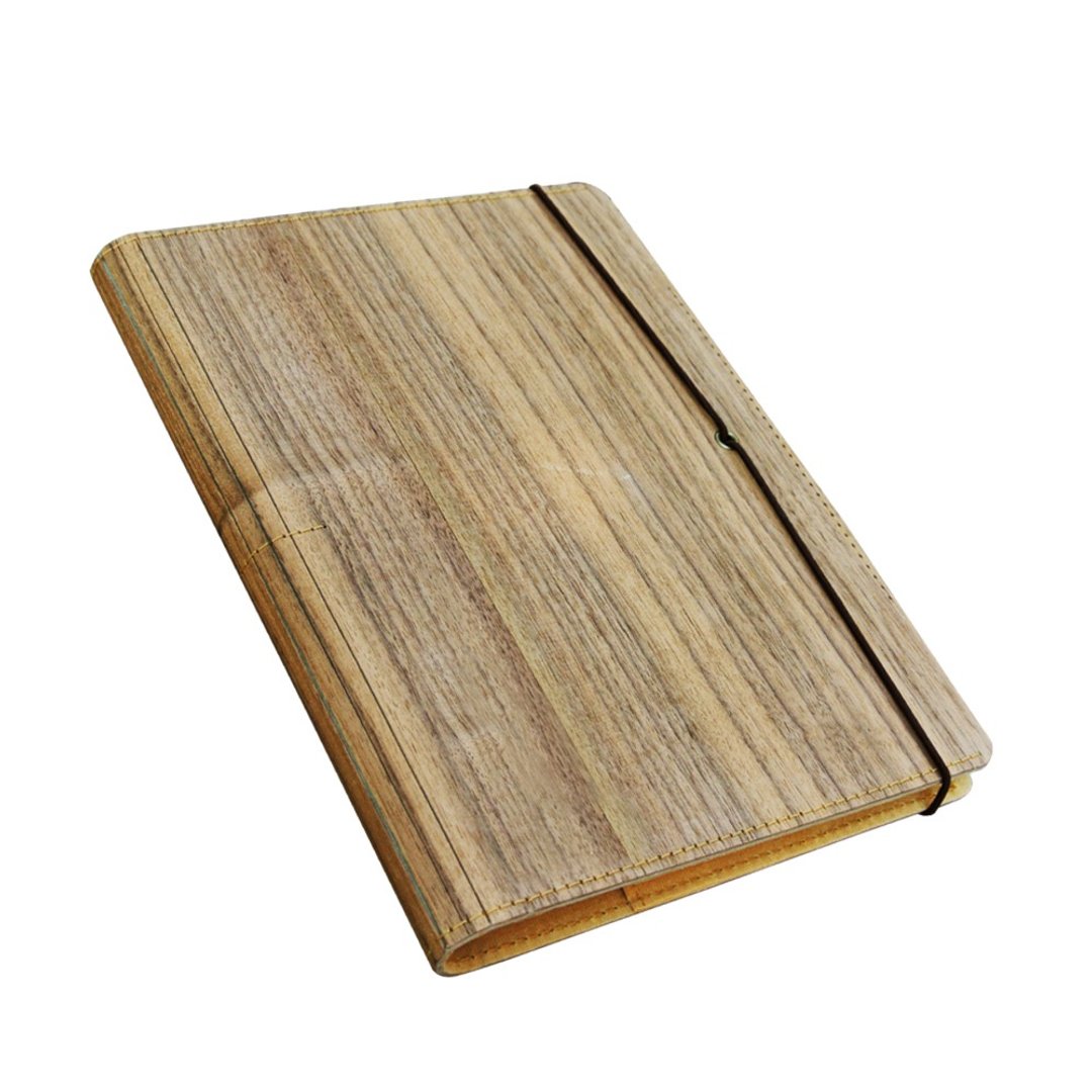 Prow Wood Cover Elastic Strap, A5, Walnut - 书衣/书套 - 木头 咖啡色