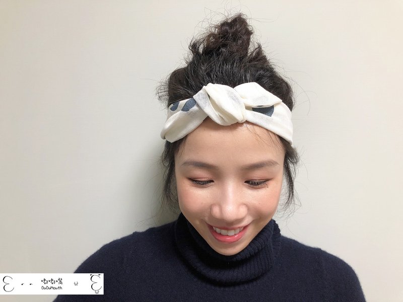 绑带式发带 | 大人发带 | 白色之恋 - 发带/发箍 - 棉．麻 白色
