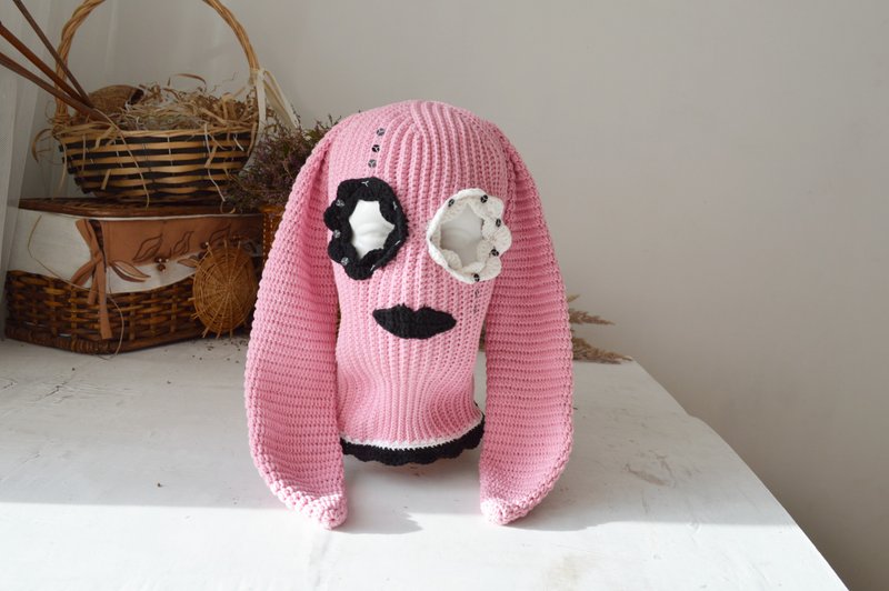 Custom bunny balaclava Cute ski mask with ears - 帽子 - 棉．麻 多色