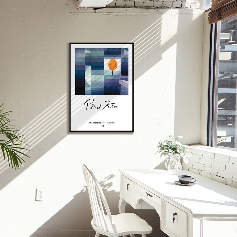 保罗・克利_秋天的先知-保罗克利系列挂画/色块/艺术/菠萝选画所 - 海报/装饰画/版画 - 其他材质 蓝色