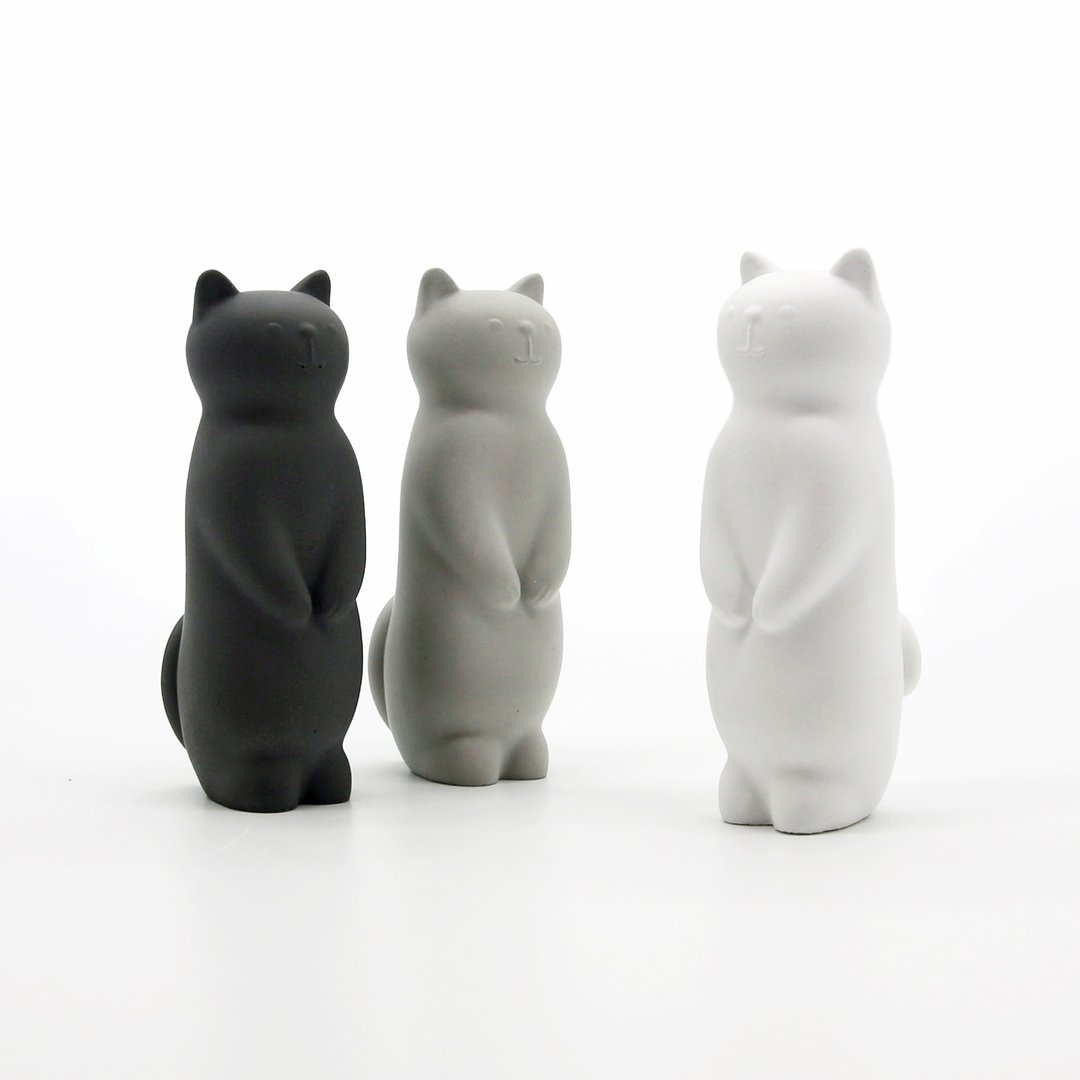 Tall CAT I 漏咖猫扩香石 I 水泥香氛 I 附5ml精油－马年开运小物 - 香薰/精油/线香 - 水泥 灰色