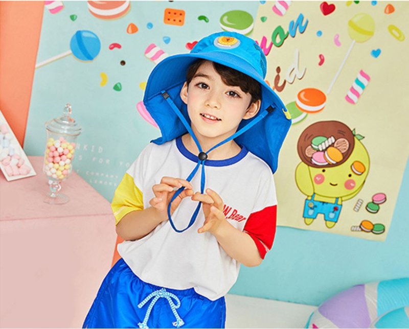 韩国lemonkid 夏日遮阳帽-蓝色狮子 - 其他 - 棉．麻 