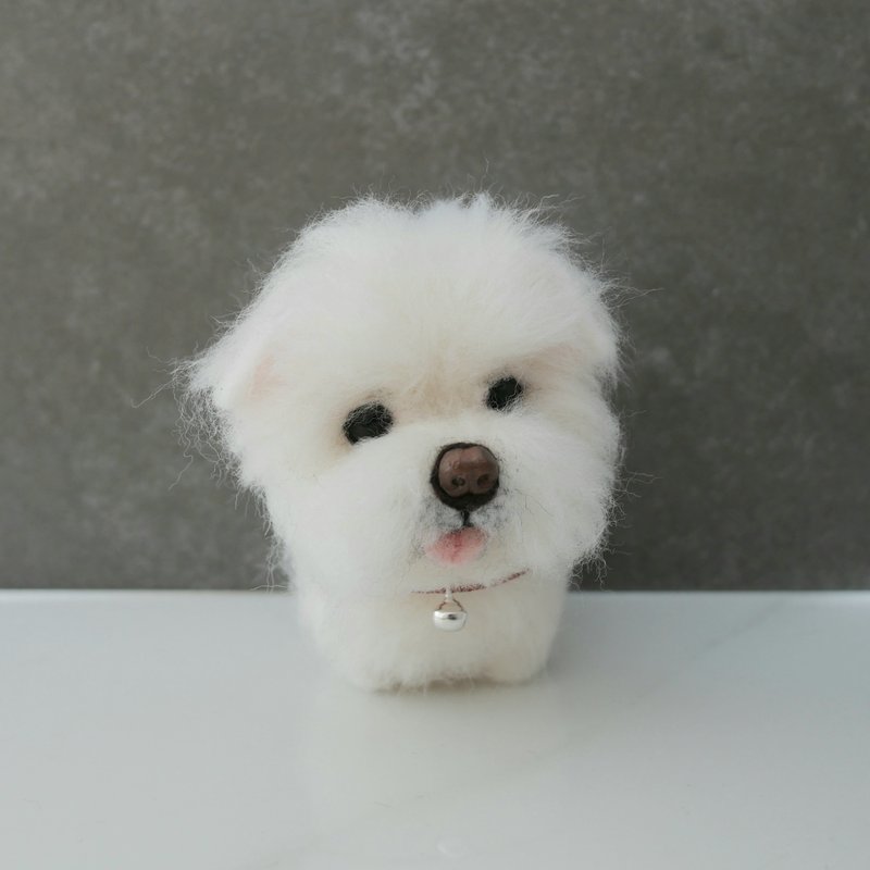 马尔济斯 定制化羊毛毡  宠物定制 公仔 - 玩偶/公仔 - 羊毛 白色
