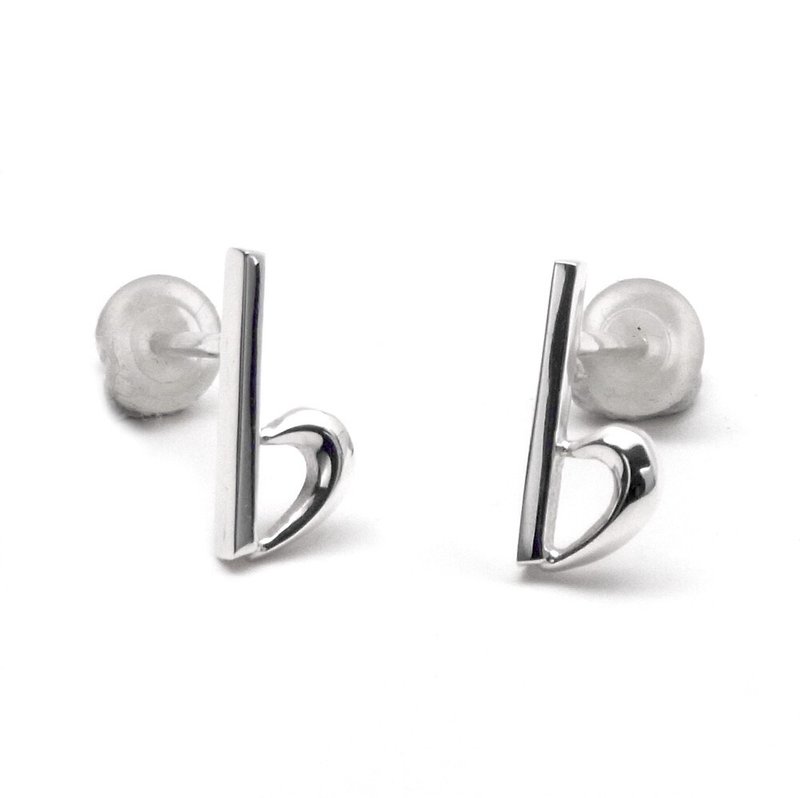 Flat earrings - 耳环/耳夹 - 纯银 