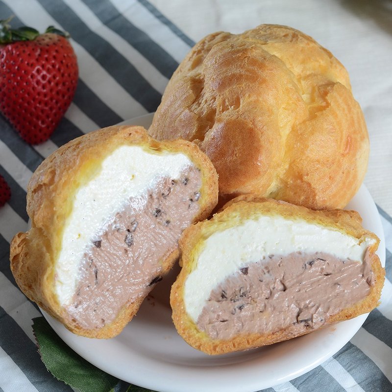 ★Aposo艾波索．新品！巧克力卡乐双馅泡芙4入★保留着天然奶香与纯粹的可可香气让口感更加丰富有层次 - 蛋糕/甜点 - 新鲜食材 咖啡色