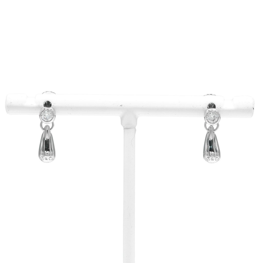 【日本直送】蒂芙尼 耳环 泪滴 Pt950 铂金 钻石 约 4.75g TIFFANY&Co.【二手】A 级 - 耳环/耳夹 - 贵金属 银色