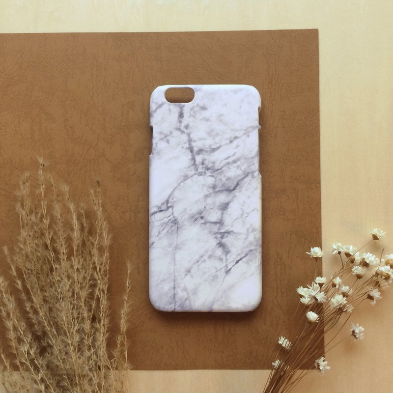 大理石纹白底//原创手机壳-    iPhone, Samsung, oppo - 手机壳/手机套 - 塑料 白色