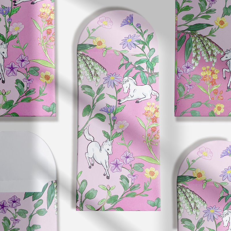 马年红包袋/马上走花路红包袋(5入/包) - 红包/春联 - 纸 粉红色