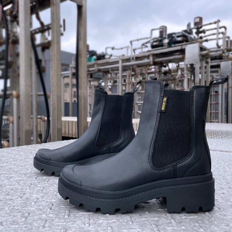 PALLADIUM PALLABASE高筒皮革松紧美腿厚底靴97970 - 女款休闲鞋 - 其他材质 多色