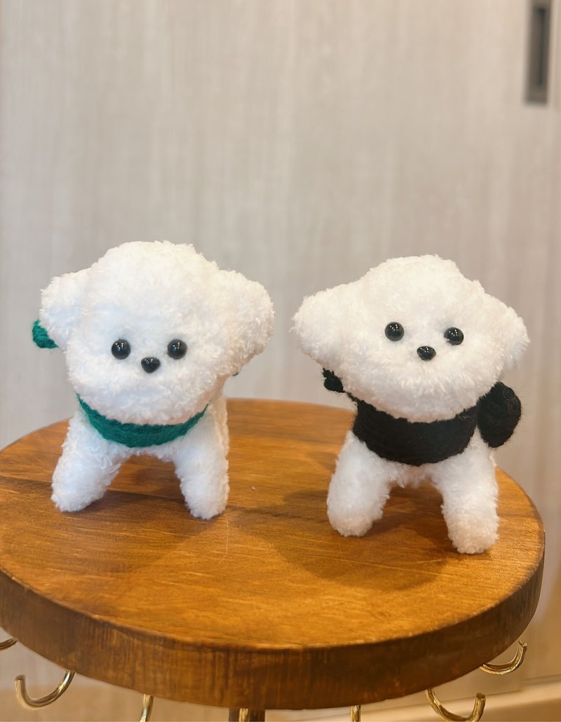 扭扭棒手做娃娃-蝴蝶结围巾比熊 - 摆饰 - 其他材质 白色