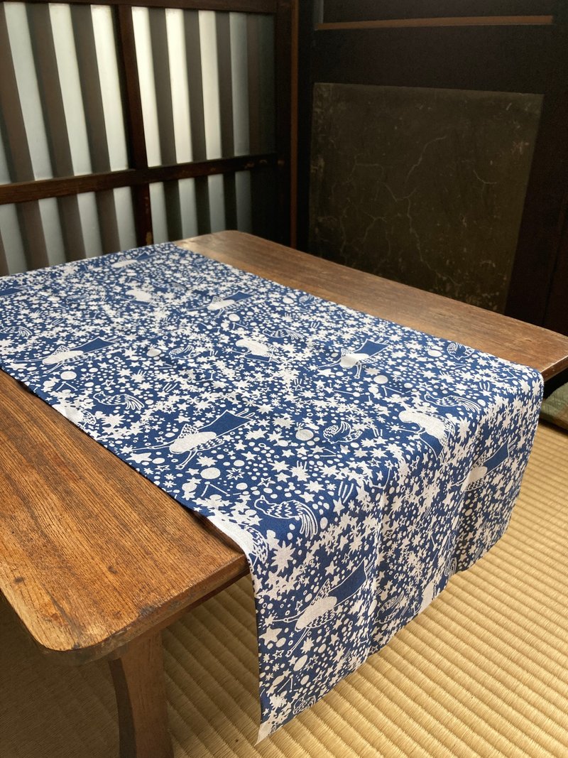 手巾/星空天使/京都Te Nassen・手印/Spica Motenten - 毛巾浴巾 - 棉．麻 蓝色