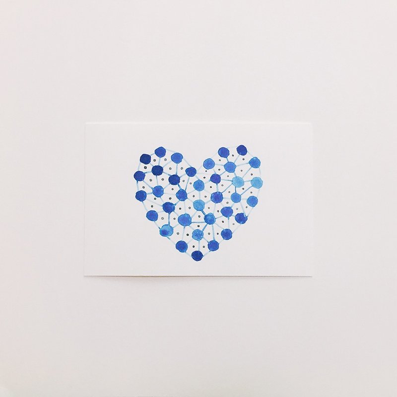 独家原创水彩（原画）纯手绘礼物万用卡贺卡明信片装饰画卡片7 - 卡片/明信片 - 纸 蓝色