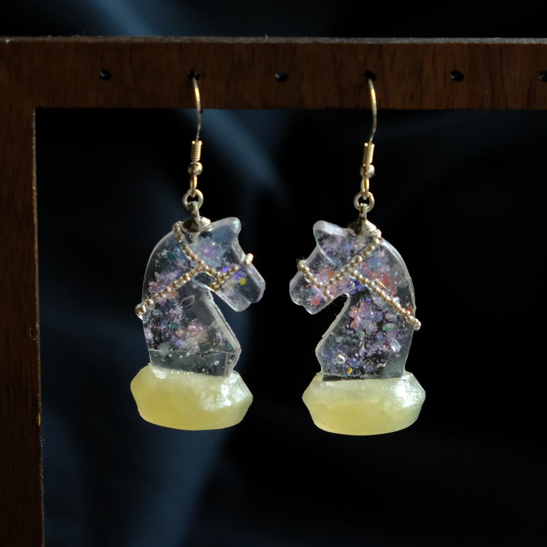 【ガラスの马车】Glass Chariot - Silver Earrings by ETPLANT - 耳环/耳夹 - 纯银 透明