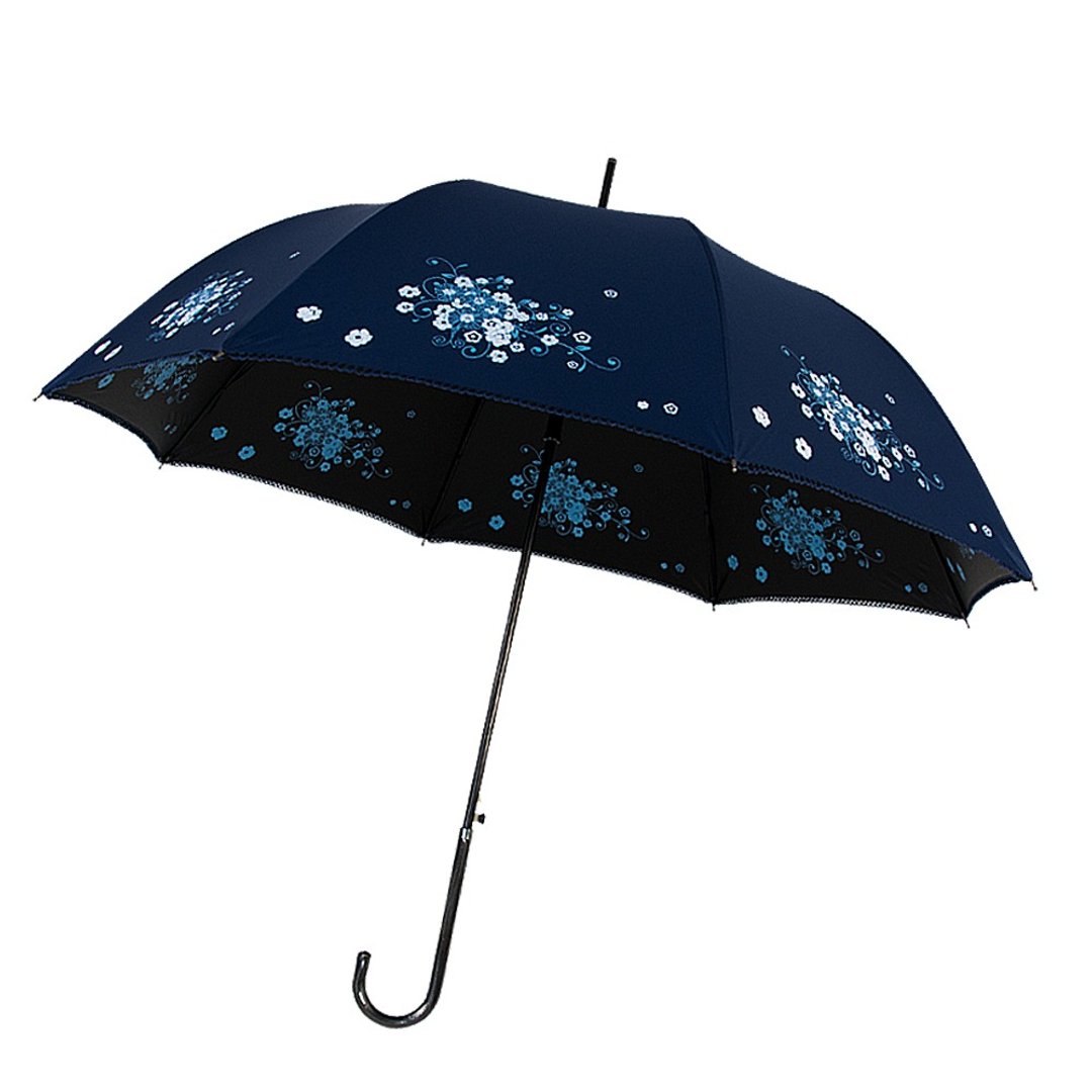 双龙HANA黑胶宫廷伞直立伞自动晴雨伞(海军蓝) - 雨伞/雨衣 - 防水材质 蓝色