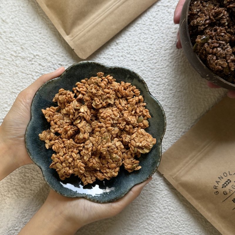 谷卡卡蛋白【苹果肉桂】燕麦脆片 - 谷物麦片 - 新鲜食材 绿色