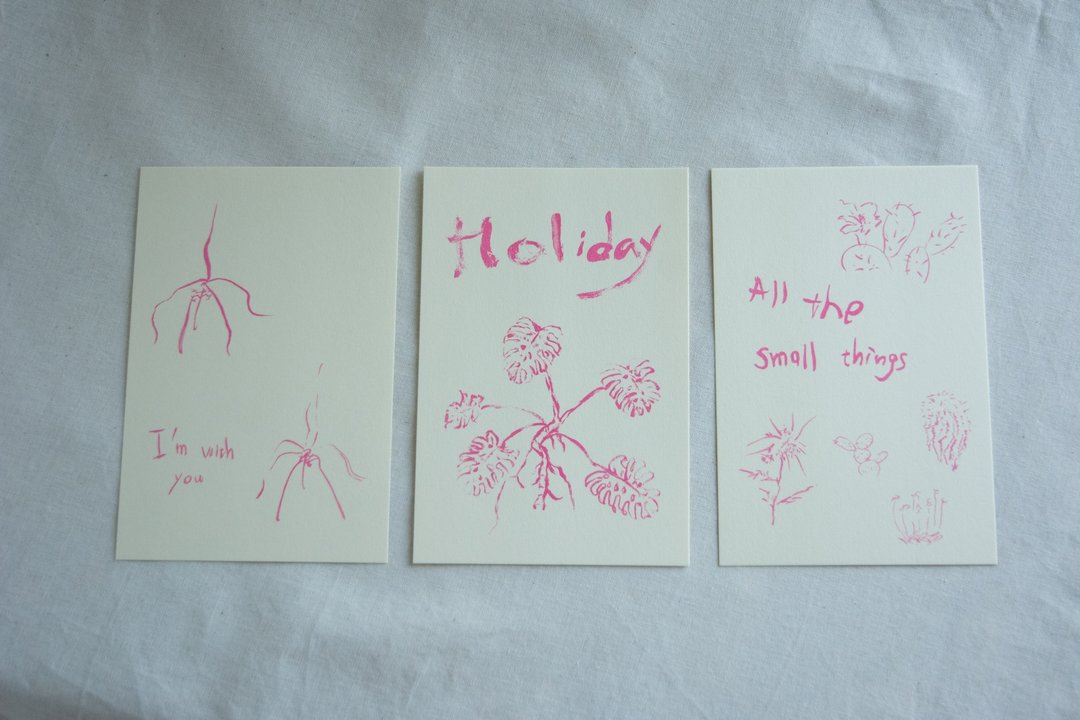 Risograph Postcards 明信片三入组 卡片 - 卡片/明信片 - 纸 