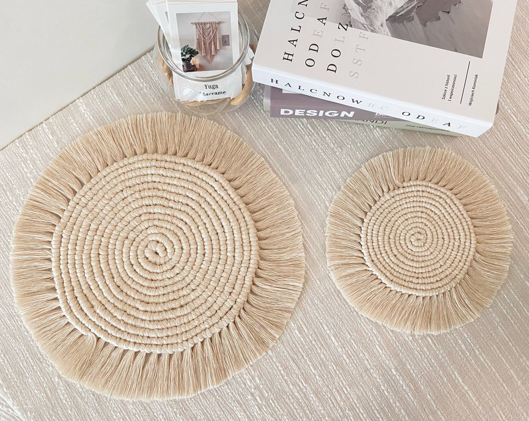 Macrame/北欧INS手工编织杯垫 - 摆饰 - 棉 