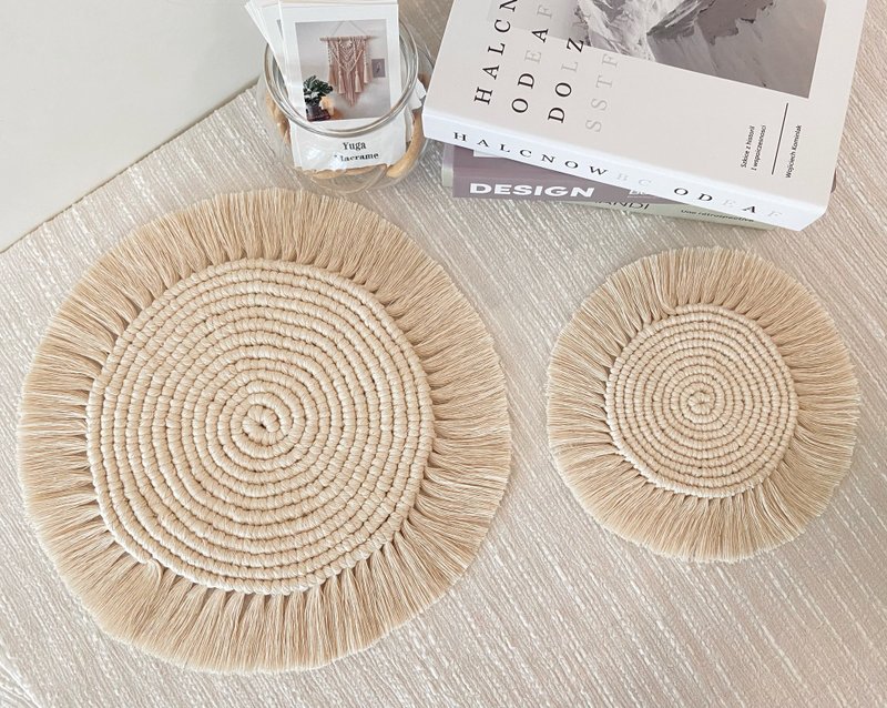 Macrame/北欧INS手工编织杯垫 - 摆饰 - 棉．麻 