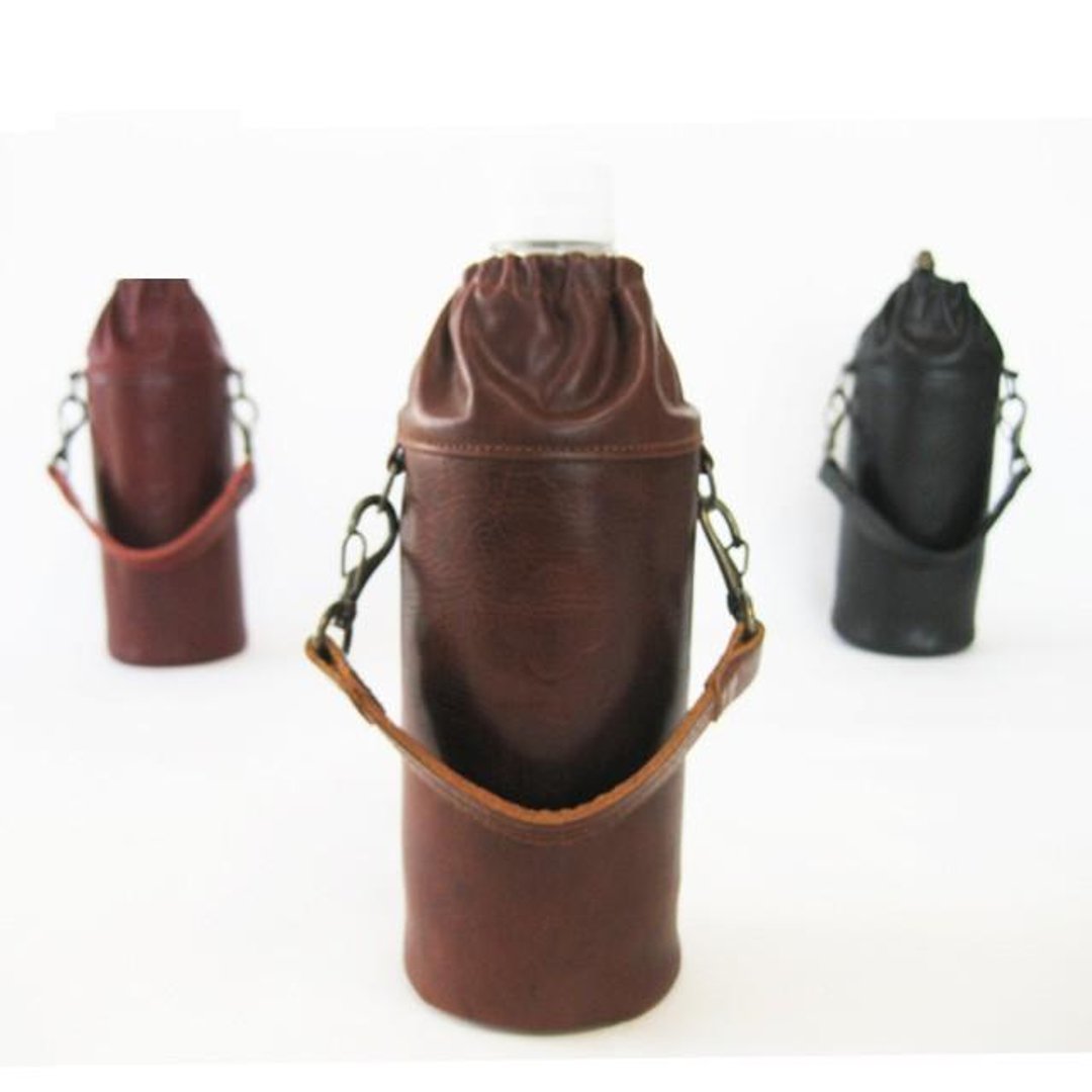 PET bottle holder<BROWN> - 皮夹/钱包 - 真皮 