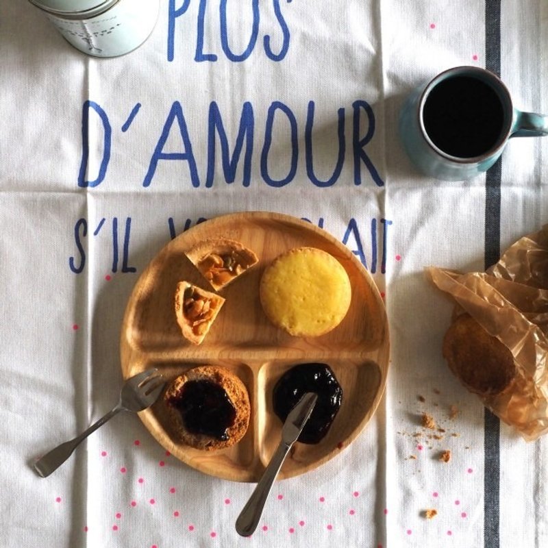 ACACIA 圆形原木分隔餐盘 - 盘子/餐盘/盘架 - 木头 