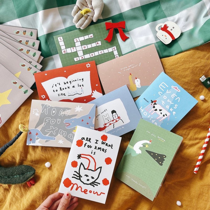 \ 限时 85 折 / 圣诞信封卡片 8 款全套组合 - 卡片/明信片 - 纸 多色