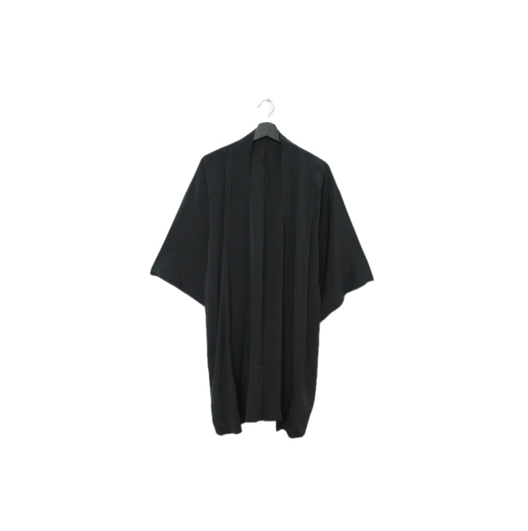 Back to Green-日本黑羽织 裂取设计 蜻蜓 kk-16//vintage kimono - 女装休闲/机能外套 - 丝．绢 