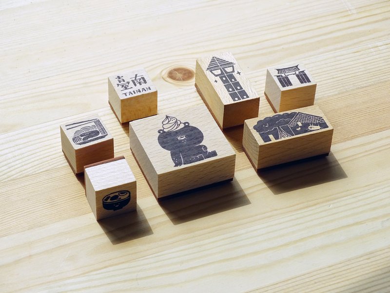 贝尔城市旅行in台南 小黄间印章组 - 印章/印台 - 木头 红色