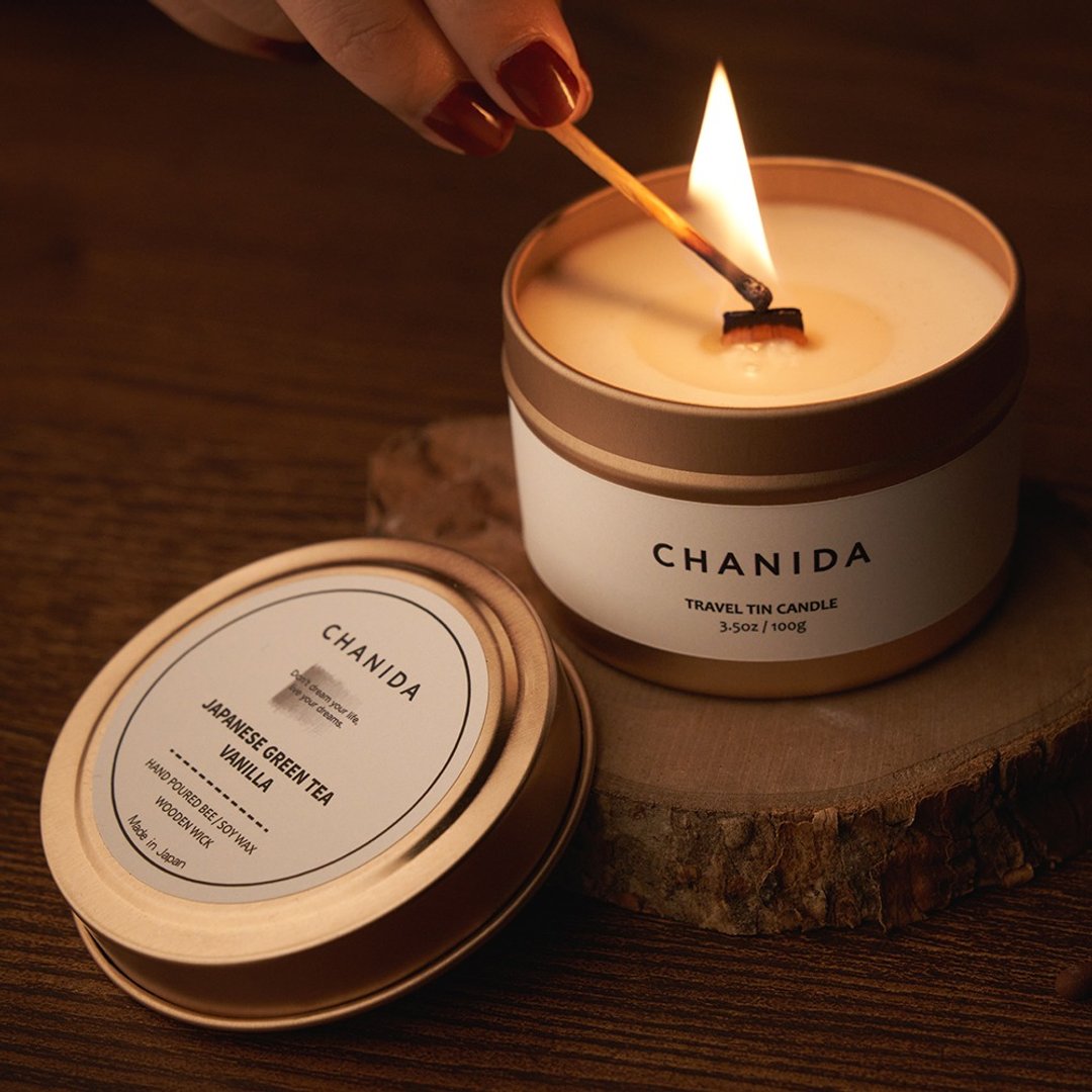 CHANIDA/旅行锡罐蜡烛/波罗尼花・紫玫瑰 - 香薰/精油/线香 - 其他材质 