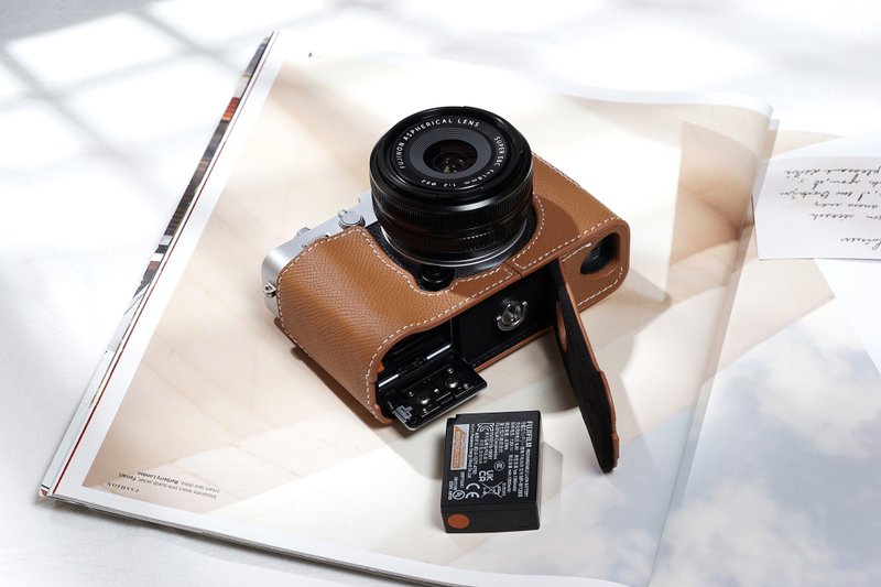 适用机型Fujifilm X-E5 手掌纹皮革相机底座皮套 - 相机包/相机袋 - 真皮 多色