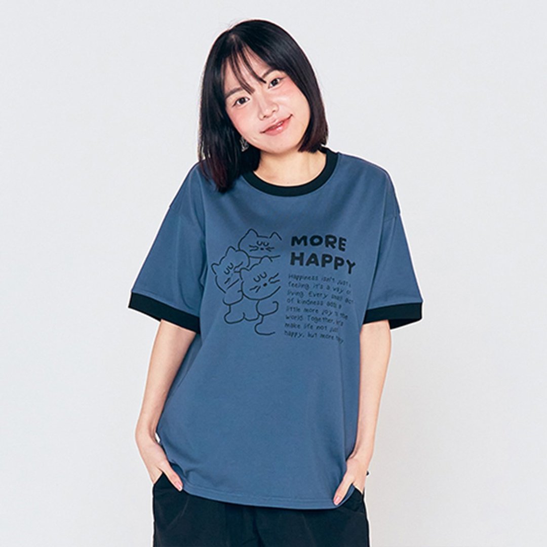 Romane Brunch Brother More Happy T-shirt - 女装 T 恤 - 棉 