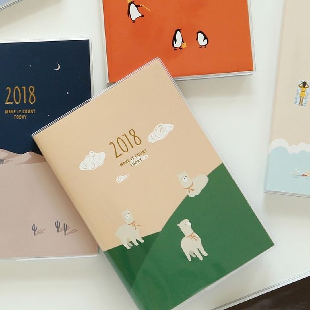 Dailylike 2018日常小品时效周志-02羊驼,E2D05989 - 笔记本/手帐 - 纸 粉红色