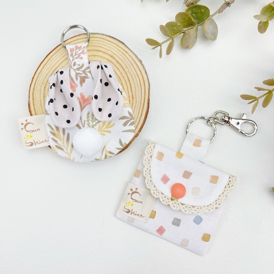 定制化商品 - 方形平安符袋+蕾丝、小萌兔造型平安符袋 - 平安符/符袋 - 棉 