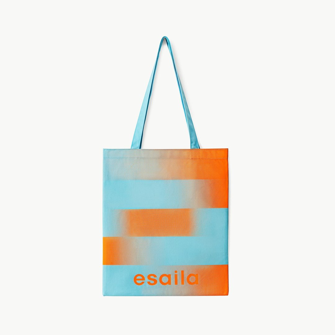 ESAILA Tote Bag | 帆布袋 | 水蓝 - 手提包/手提袋 - 棉 蓝色