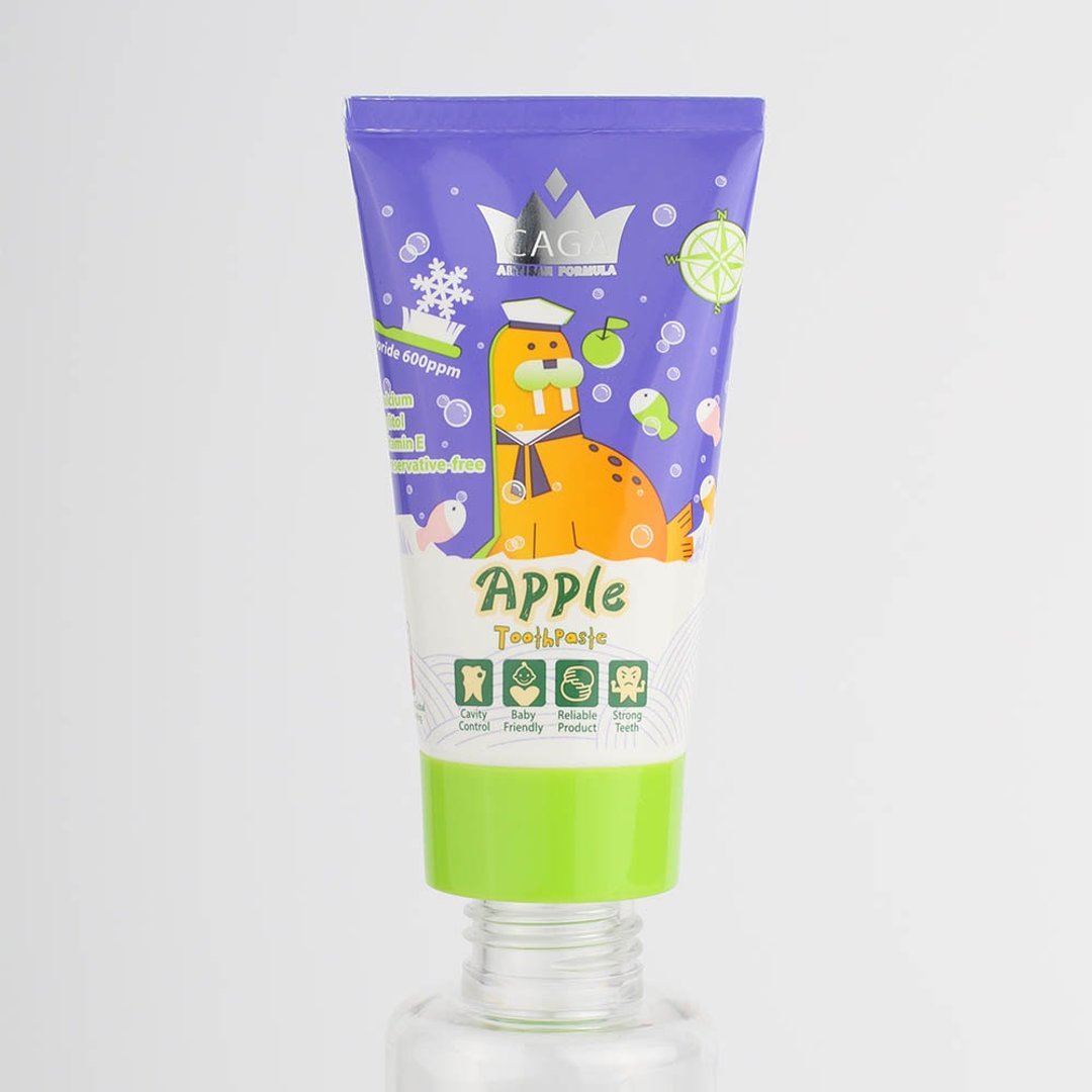 韩国【CAGA】牙佳 儿童轻含氟牙膏(苹果味) 50ml - 玩具/玩偶 - 其他材质 