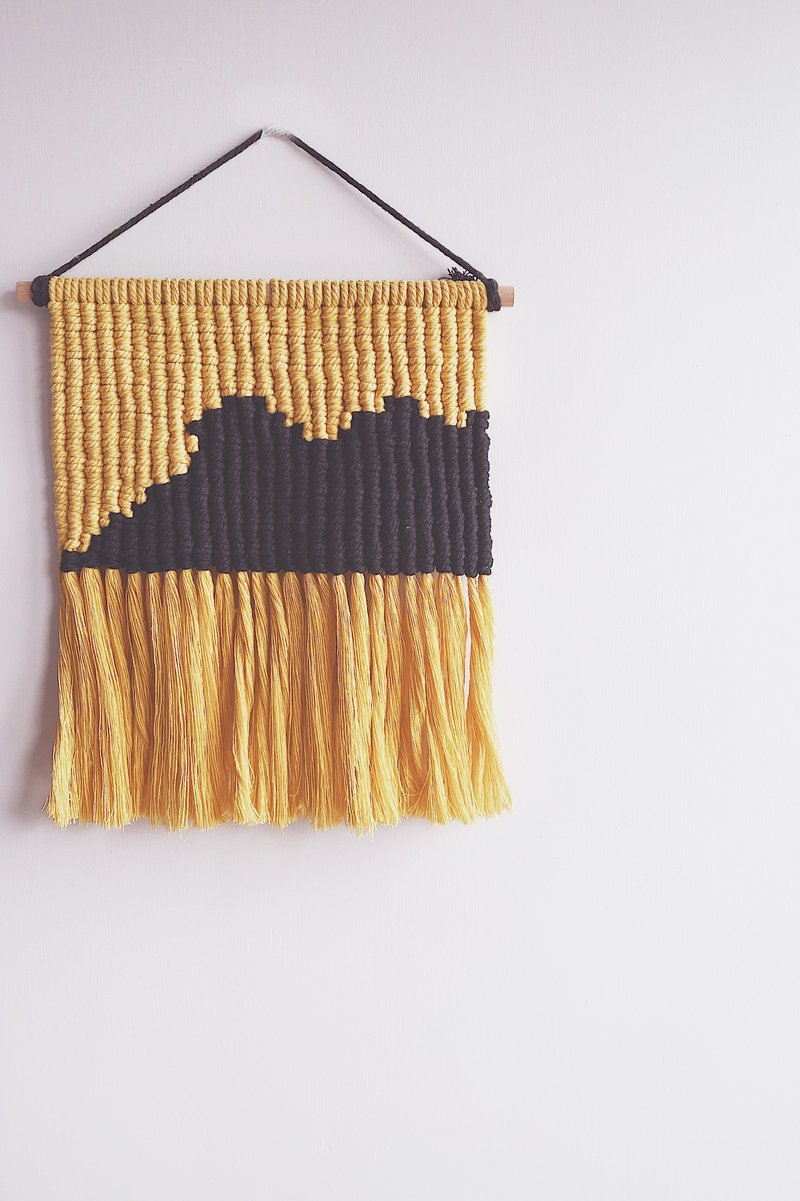 macrame【香港系列】编织挂饰 - 摆饰 - 棉．麻 黄色