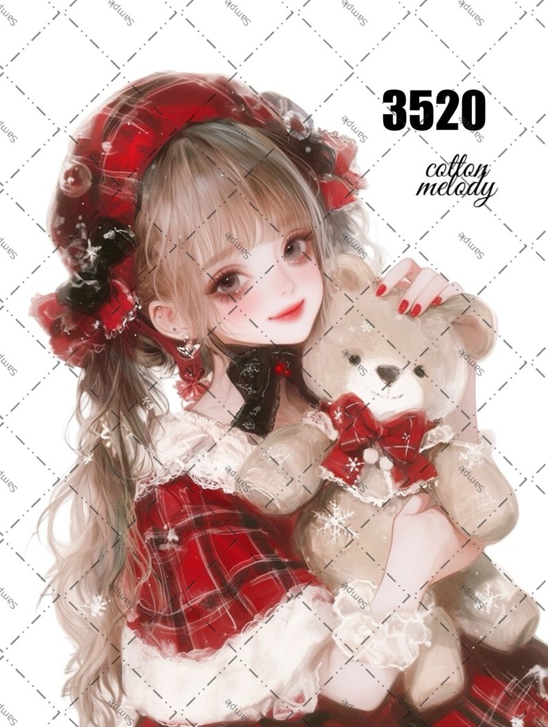 original sticker no.3520 人物贴纸 原创贴纸 原创人物贴纸 装饰贴纸 cotton melody - 贴纸 - 纸 