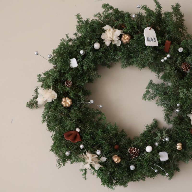 Ins 圣诞花圈 圣诞树 圣诞礼物 交换礼物 圣诞布置 - 干燥花/捧花 - 植物．花 多色